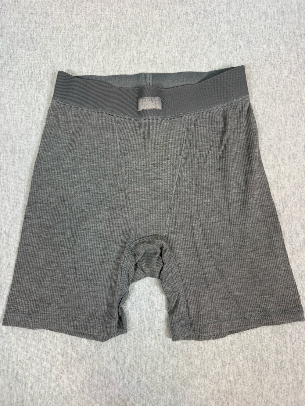 Skims Soft Lounge Ribbed Boxer Shorts Gray‎ Size Womens- XS